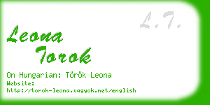 leona torok business card